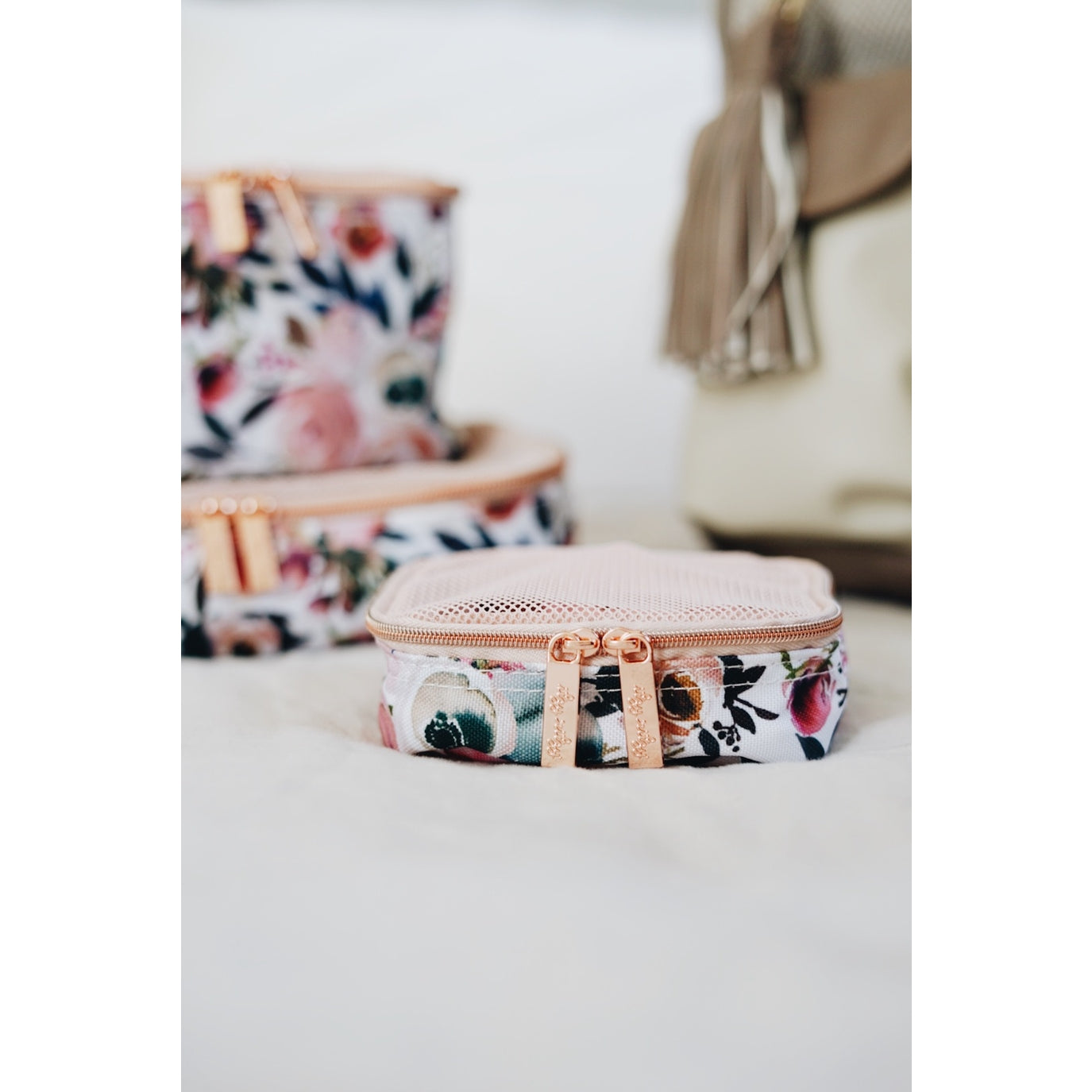 Blush Floral Pack Like a Boss™ Diaper Bag Packing Cubes