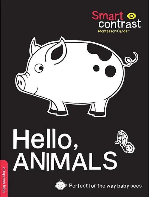 Hello, Animals: SmartContrast Montessori Cards