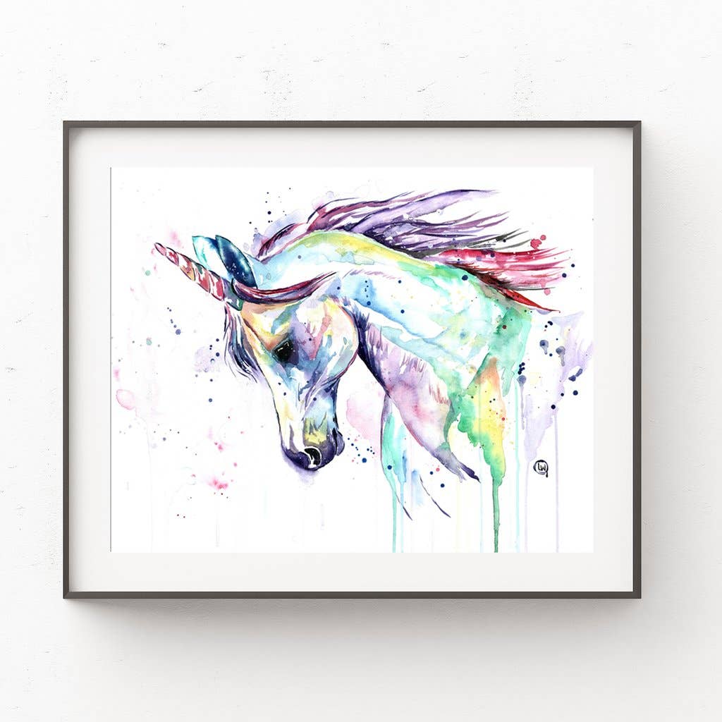 Kenzie Unicorn Art Print