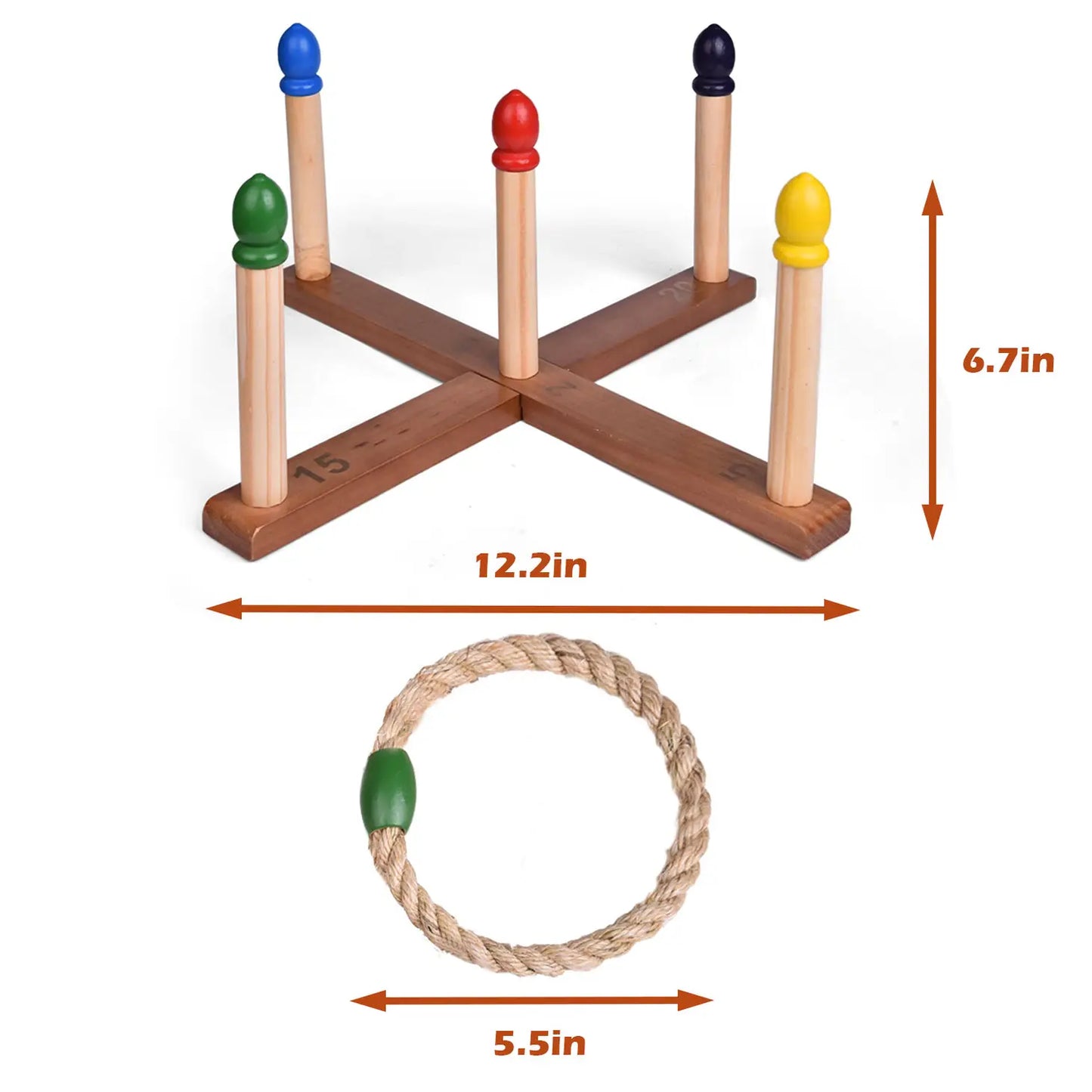 Wooden Ring Toss Outdoor Game