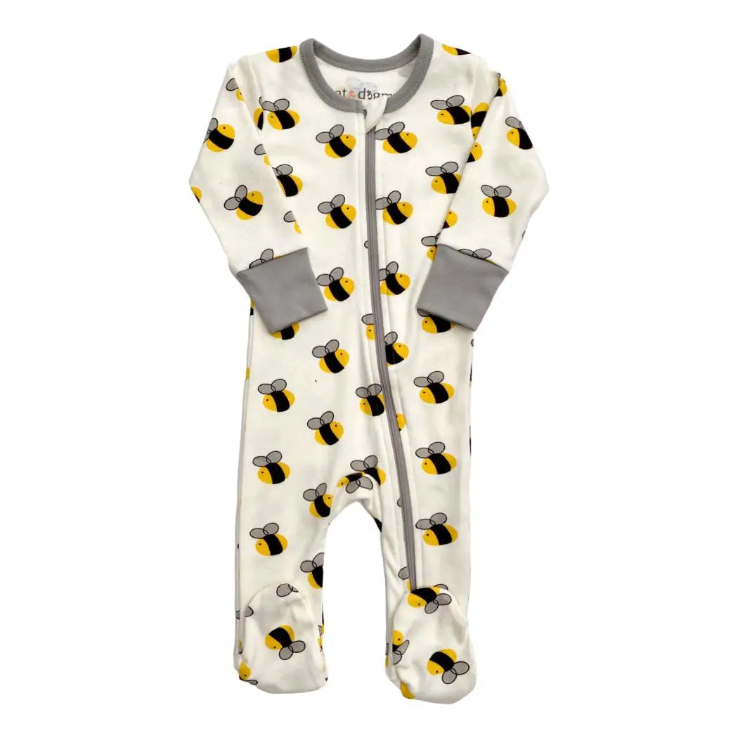 Bumble Bee Organic Baby Footie Pajamas
